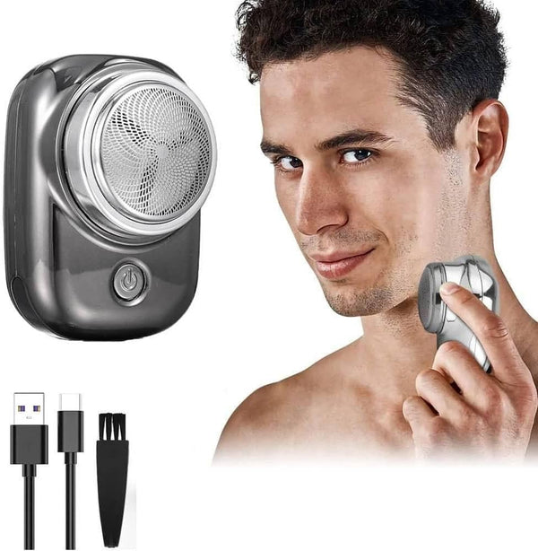 Portable USB Rechargeable Shaver | Compact Travel Beard Trimmer with One-Touch Use for Smooth Shaving at Home, Office|