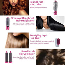 5-in-1 Electric Hair Dryer Brush Kit I Blow Dryer, Straightener, Curler & Volumizer