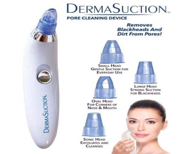Derma Suction 3 In 1 Black Head Remover Machine | Acne Pimple Pore Cleaner Vacuum Suction Tool