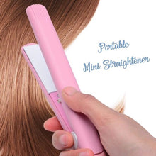 Mini Portable Ceramic Hair Straightener & Curler | Smooth, Silky, Frizz-Free Styling
