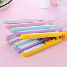 Mini Portable Ceramic Hair Straightener & Curler | Smooth, Silky, Frizz-Free Styling